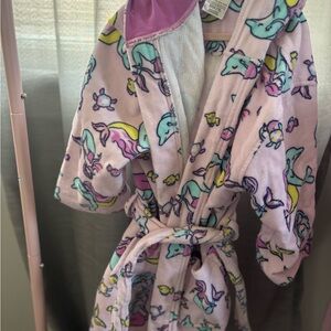 Pink Unicorn and Dolphin Robe